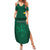 Custom Lithuania Football Family Matching Summer Maxi Dress and Hawaiian Shirt Vytis Lithuanian Lietuva Green Version