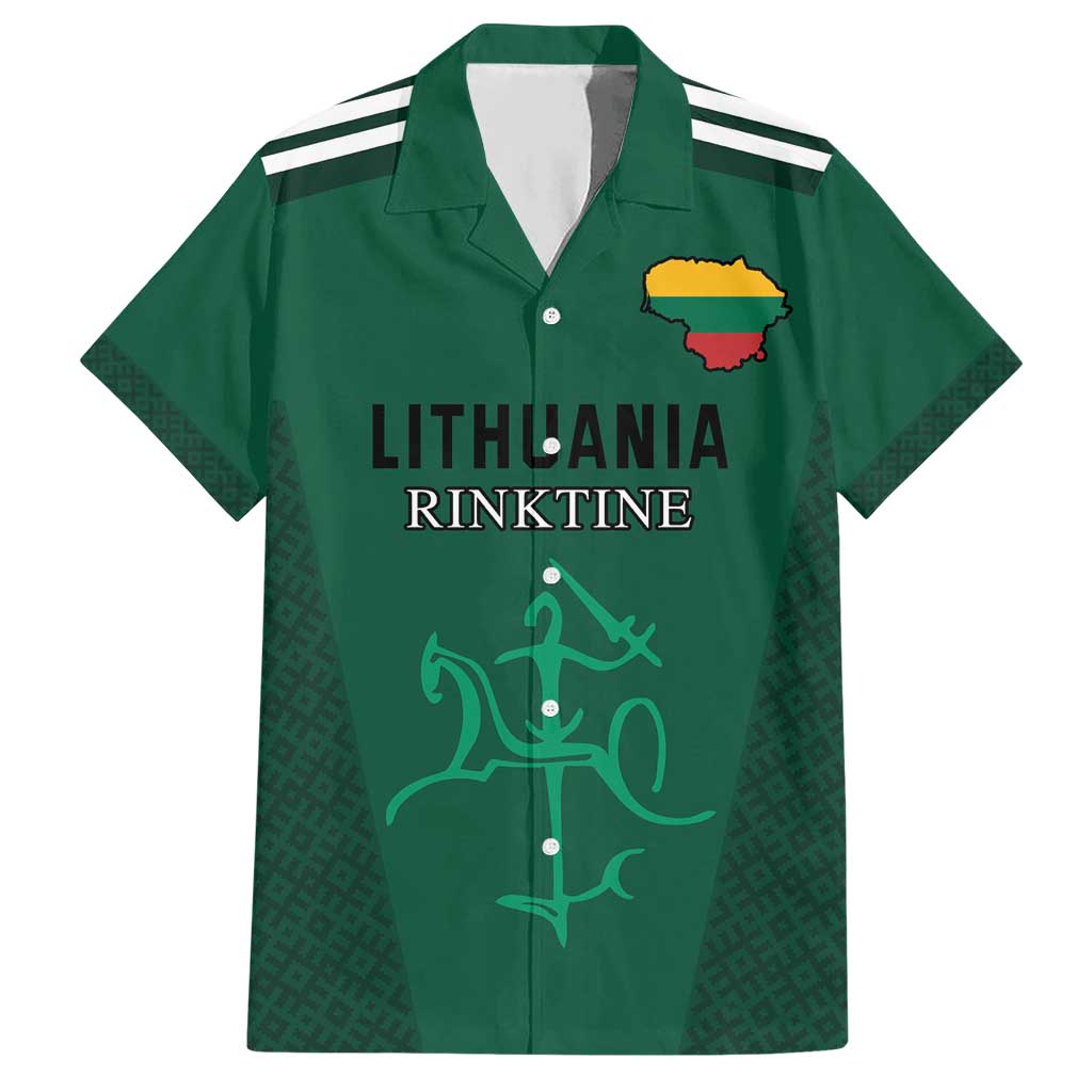 Custom Lithuania Football Hawaiian Shirt Vytis Lithuanian Lietuva Green Version