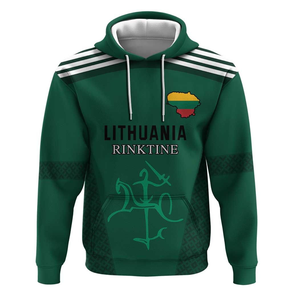 Custom Lithuania Football Hoodie Vytis Lithuanian Lietuva Green Version