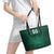 Custom Lithuania Football Leather Tote Bag Vytis Lithuanian Lietuva Green Version