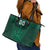 Custom Lithuania Football Leather Tote Bag Vytis Lithuanian Lietuva Green Version