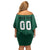 Custom Lithuania Football Off Shoulder Short Dress Vytis Lithuanian Lietuva Green Version