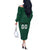 Custom Lithuania Football Off The Shoulder Long Sleeve Dress Vytis Lithuanian Lietuva Green Version