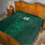 Custom Lithuania Football Quilt Vytis Lithuanian Lietuva Green Version