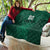 Custom Lithuania Football Quilt Vytis Lithuanian Lietuva Green Version