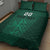 Custom Lithuania Football Quilt Bed Set Vytis Lithuanian Lietuva Green Version