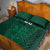 Custom Lithuania Football Quilt Bed Set Vytis Lithuanian Lietuva Green Version