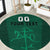 Custom Lithuania Football Round Carpet Vytis Lithuanian Lietuva Green Version