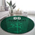 Custom Lithuania Football Round Carpet Vytis Lithuanian Lietuva Green Version