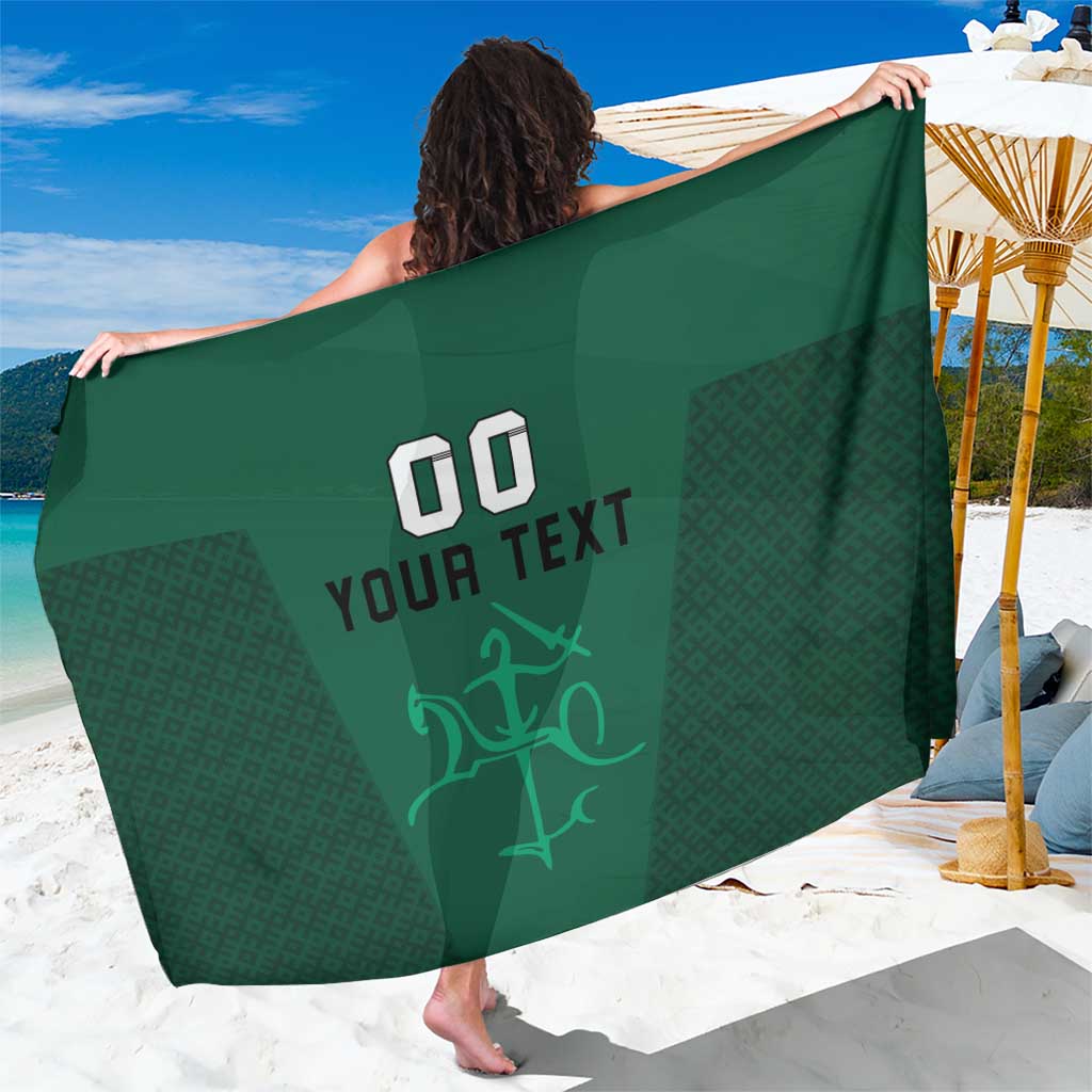 Custom Lithuania Football Sarong Vytis Lithuanian Lietuva Green Version