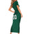 Custom Lithuania Football Short Sleeve Bodycon Dress Vytis Lithuanian Lietuva Green Version