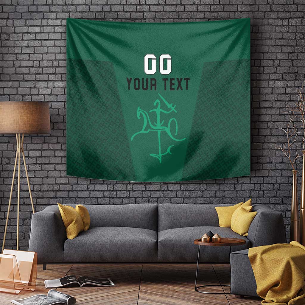 Custom Lithuania Football Tapestry Vytis Lithuanian Lietuva Green Version