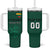 Custom Lithuania Fottball Tumbler With Handle Vytis Lithuanian Lietuva Green Version