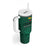 Custom Lithuania Fottball Tumbler With Handle Vytis Lithuanian Lietuva Green Version