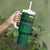 Custom Lithuania Fottball Tumbler With Handle Vytis Lithuanian Lietuva Green Version