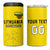 Custom Lithuania Fottball 4 in 1 Can Cooler Tumbler Vytis Lithuanian Lietuva Yellow Version