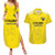 Custom Lithuania Football Couples Matching Summer Maxi Dress and Hawaiian Shirt Vytis Lithuanian Lietuva Yellow Version