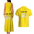 Custom Lithuania Football Couples Matching Tank Maxi Dress and Hawaiian Shirt Vytis Lithuanian Lietuva Yellow Version