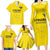 Custom Lithuania Football Family Matching Long Sleeve Bodycon Dress and Hawaiian Shirt Vytis Lithuanian Lietuva Yellow Version