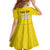 Custom Lithuania Football Family Matching Off Shoulder Short Dress and Hawaiian Shirt Vytis Lithuanian Lietuva Yellow Version