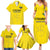 Custom Lithuania Football Family Matching Summer Maxi Dress and Hawaiian Shirt Vytis Lithuanian Lietuva Yellow Version