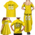 Custom Lithuania Football Family Matching Summer Maxi Dress and Hawaiian Shirt Vytis Lithuanian Lietuva Yellow Version