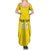 Custom Lithuania Football Family Matching Summer Maxi Dress and Hawaiian Shirt Vytis Lithuanian Lietuva Yellow Version