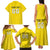 Custom Lithuania Football Family Matching Tank Maxi Dress and Hawaiian Shirt Vytis Lithuanian Lietuva Yellow Version