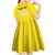 Custom Lithuania Football Kid Short Sleeve Dress Vytis Lithuanian Lietuva Yellow Version