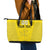 Custom Lithuania Football Leather Tote Bag Vytis Lithuanian Lietuva Yellow Version