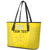 Custom Lithuania Football Leather Tote Bag Vytis Lithuanian Lietuva Yellow Version