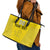 Custom Lithuania Football Leather Tote Bag Vytis Lithuanian Lietuva Yellow Version