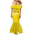 Custom Lithuania Football Mermaid Dress Vytis Lithuanian Lietuva Yellow Version