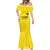 Custom Lithuania Football Mermaid Dress Vytis Lithuanian Lietuva Yellow Version