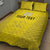 Custom Lithuania Football Quilt Bed Set Vytis Lithuanian Lietuva Yellow Version