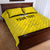 Custom Lithuania Football Quilt Bed Set Vytis Lithuanian Lietuva Yellow Version