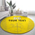 Custom Lithuania Football Round Carpet Vytis Lithuanian Lietuva Yellow Version