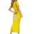 Custom Lithuania Football Short Sleeve Bodycon Dress Vytis Lithuanian Lietuva Yellow Version