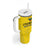 Custom Lithuania Fottball Tumbler With Handle Vytis Lithuanian Lietuva Yellow Version