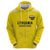 Custom Lithuania Football Zip Hoodie Vytis Lithuanian Lietuva Yellow Version