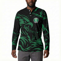 Custom Nigeria Football Button Sweatshirt Super Eagles Power