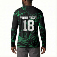 Custom Nigeria Football Button Sweatshirt Super Eagles Power
