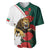 Bulgaria Lion Baseball Jersey Folk Patterns With Rose