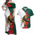 Bulgaria Lion Couples Matching Off Shoulder Maxi Dress and Hawaiian Shirt Folk Patterns With Rose