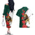 Bulgaria Lion Couples Matching Off The Shoulder Long Sleeve Dress and Hawaiian Shirt Folk Patterns With Rose