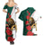 Bulgaria Lion Couples Matching Summer Maxi Dress and Hawaiian Shirt Folk Patterns With Rose