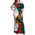 Bulgaria Lion Family Matching Off Shoulder Maxi Dress and Hawaiian Shirt Folk Patterns With Rose