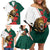 Bulgaria Lion Family Matching Off Shoulder Short Dress and Hawaiian Shirt Folk Patterns With Rose