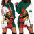 Bulgaria Lion Hoodie Dress Folk Patterns With Rose