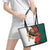 Bulgaria Lion Leather Tote Bag Folk Patterns With Rose